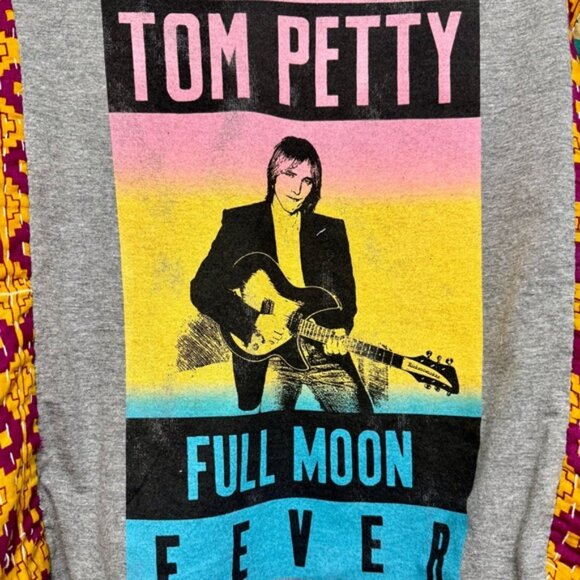 Tom Petty Graphic Tee with Colorful Kimono Sleeves - Picture 4 of 7